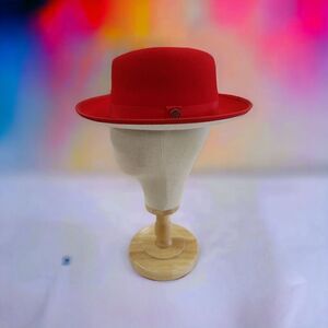 MEN'S BRUNO CAPELO PRINCETON 2.5" SNAP BRIM WHITE BOTTOM WOOL FEDORA HAT. PR-332